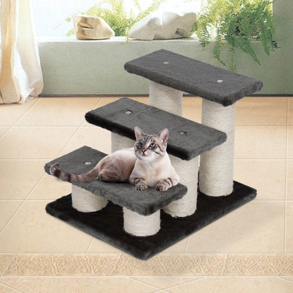 Escada para Animais de estimação 3 Níveis Arranhador Gatos
