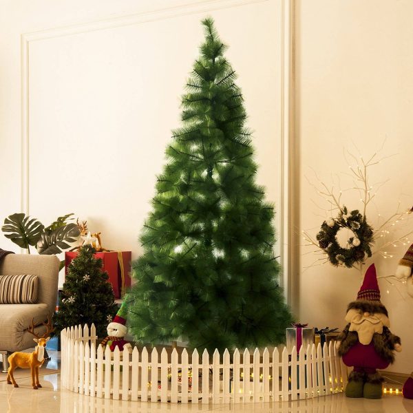 Árvore de Natal 210cm Artificial Árvore de Pinho com Suporte Metálico 505 Ramas