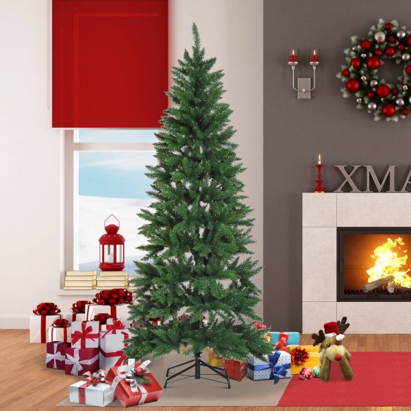 Árvore de Natal Artificial Árvore com Suporte 210cm 865 ramas Ecológico PVC Verde