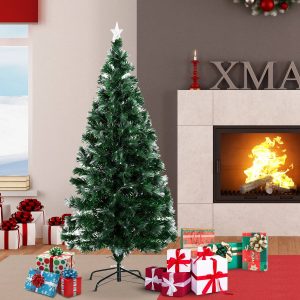 Árvore de Natal Verde Φ74x150cm + Luzes LED Árvore Artificial