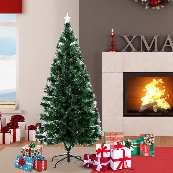 Árvore de Natal Verde Φ74x150cm + Luzes LED Árvore Artificial
