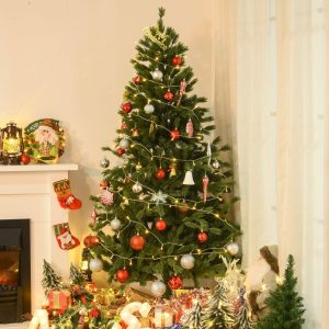 Árvore de Natal artificial de 1,5 m de base dobrável para decoração de natal verde