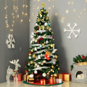 Árvore de Natal verde com enfeites Φ80x180cm Artificial Árvore Decoração