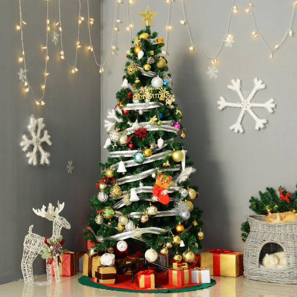 Árvore de Natal verde com enfeites Φ80x180cm Artificial Árvore Decoração
